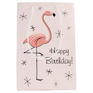 Flamingo Pink 'Happy Birthday'! Geschenktüte