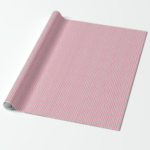 Flamingo Pink & Hellgraue unregelmäßige Streifen Geschenkpapier