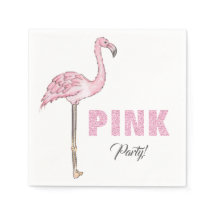 Flamingo Pink Party Modernes Einfaches