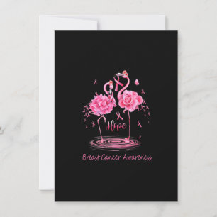 Flamingo Pink Ribbon Butterflies Brustkrebs Awa Einladung