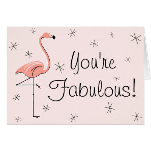Flamingo Pink Sie sind fabelhafte Titelkarte