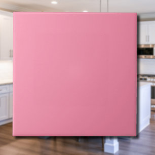 Flamingo Pink Solid Color   Klassisches Elegant Fliese
