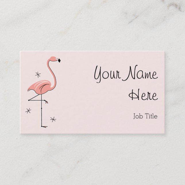 Flamingo Pink - Text auf der Visitenkarte (Vorderseite)