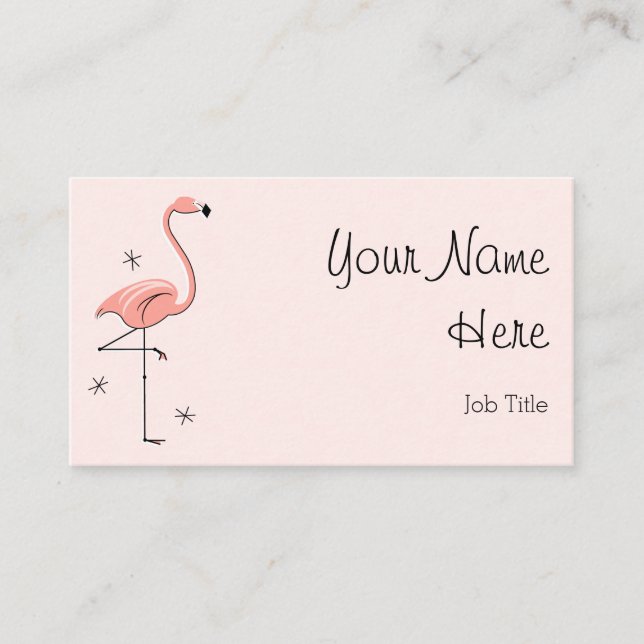 Flamingo Pink - Text auf der Visitenkarte (Vorderseite)