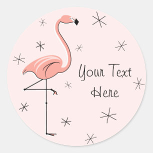Flamingo Pink Text Aufkleber