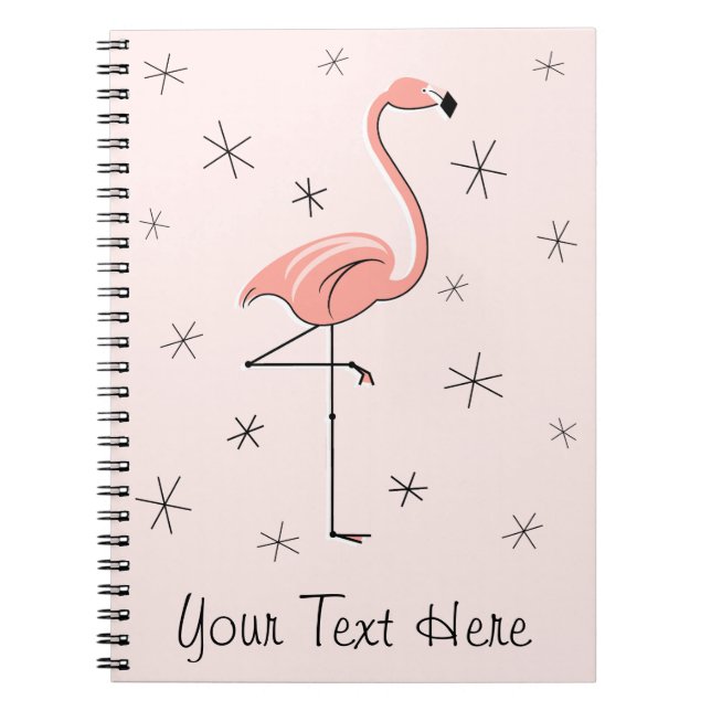 Flamingo Pink Text Notebook Notizblock (Vorderseite)
