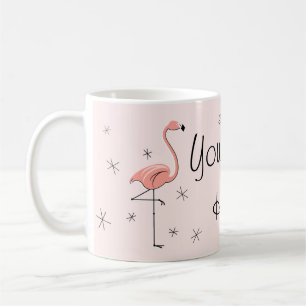 Flamingo Pink Text Tasse