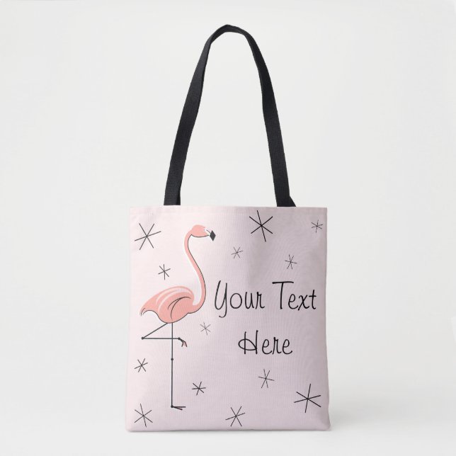 Flamingo Pink Text über Tasche (Vorderseite)