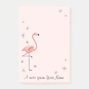 Flamingo Pink "Text" vertikal Post-it Klebezettel