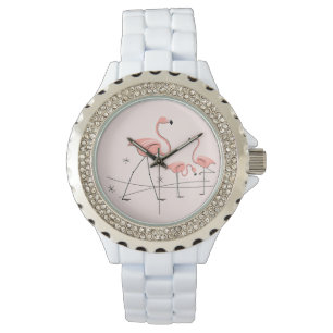 Flamingo Pink Trio 2 Uhr