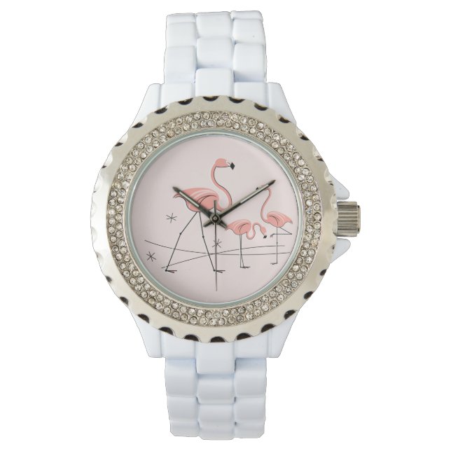 Flamingo Pink Trio 2 Uhr (Vorderseite)