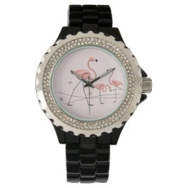 Flamingo Pink Trio 2 Uhr