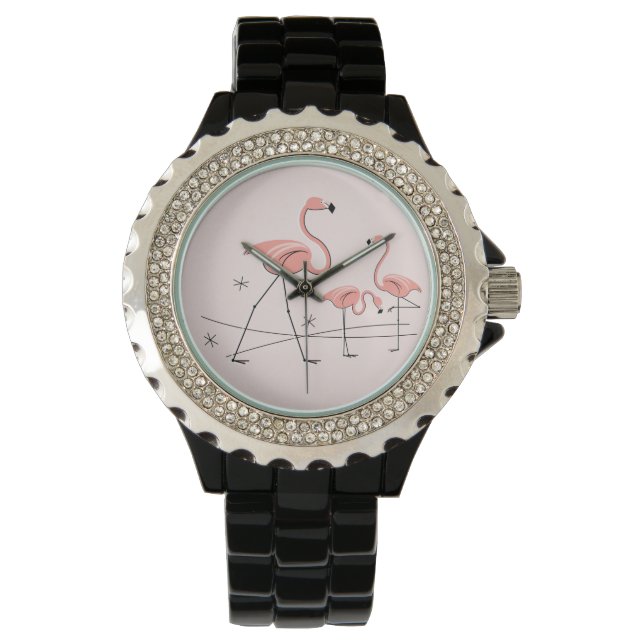 Flamingo Pink Trio 2 Uhr (Vorderseite)