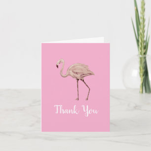 Flamingo Pink Tropical Vielen Dank Einladung