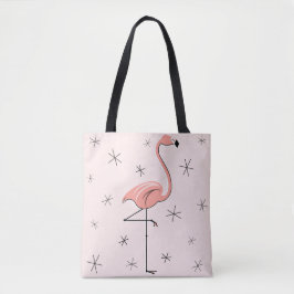 Flamingo Pink über die ganze Tasche gestreift zurü