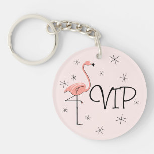 Flamingo Pink "VIP" Acryl-Schlüsselanhänger Schlüsselanhänger
