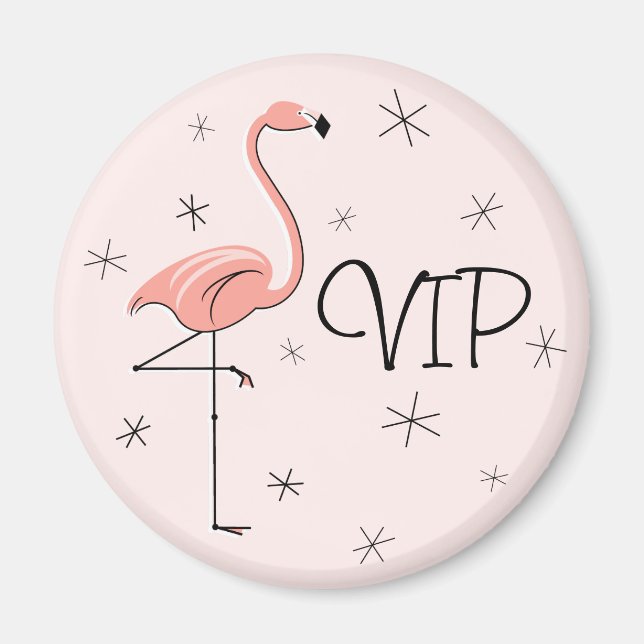 Flamingo Pink VIP-Magnet Magnet (Vorne)