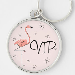 Flamingo Pink "VIP" Schlüsselanhänger Premium