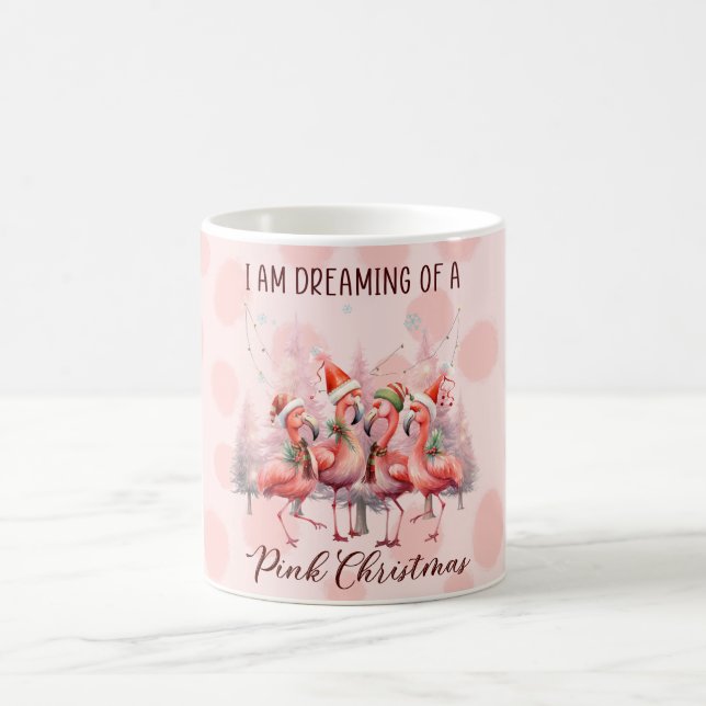 Flamingo Pink Weihnachtsgeschenk Kaffeetasse (Mittel)
