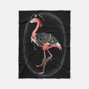 Flamingo Pirate Funny Halloween Kostüm Idee Fleecedecke