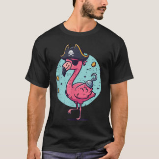 Flamingo-Piratenhut Lustiges Tier T-Shirt