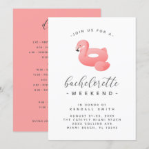 Flamingo Pool Float Minimal Bachelorette