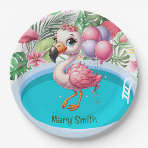 Flamingo Pool Party! Pappteller