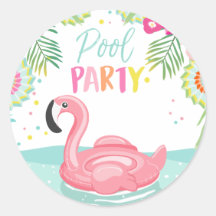 Flamingo Pool Party Sticker Tropical Pool Floß