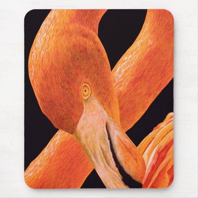 Flamingo Portrait Mousepad (Vorne)