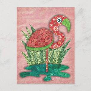 Flamingo Postcard Postkarte