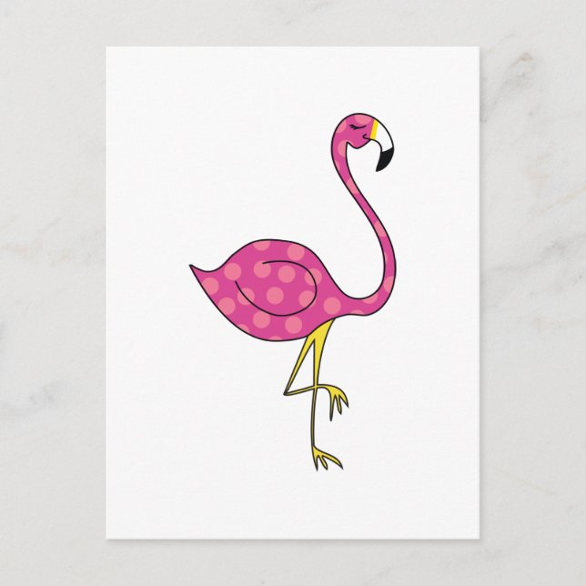 Flamingo Postkarte (Vorderseite)