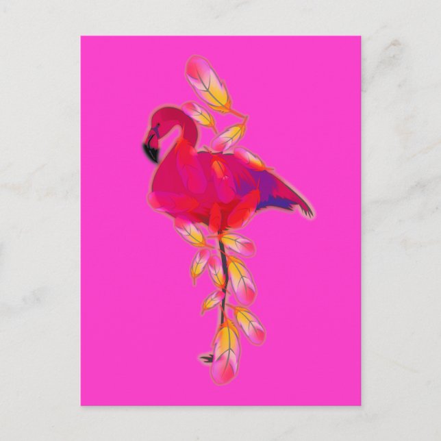 Flamingo Postkarte (Vorderseite)