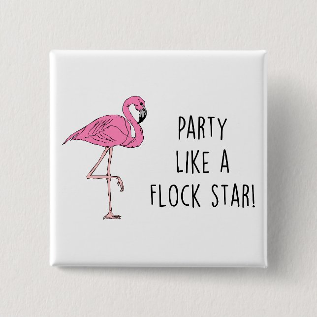 Flamingo Pun Funny Gift Button (Vorderseite)