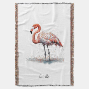 Flamingo-Radiance: Wasserfarbenkunst individuell Decke