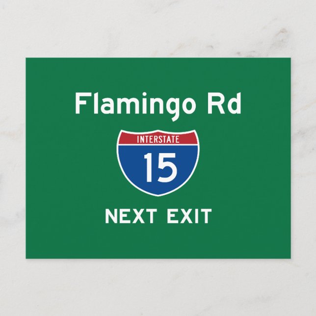 Flamingo Rd Postkarte (Vorderseite)