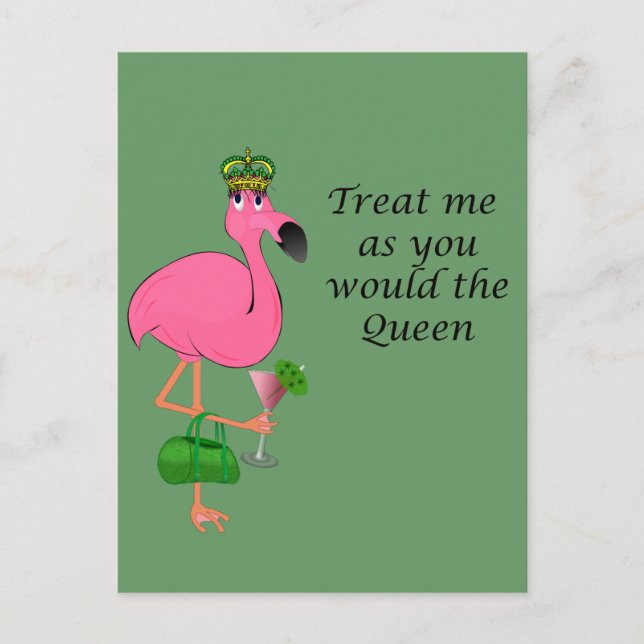 Flamingo Recipe Card Postkarte (Vorderseite)