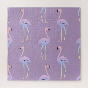 Flamingo Regenbogen: Farbige nahtlose Muster.