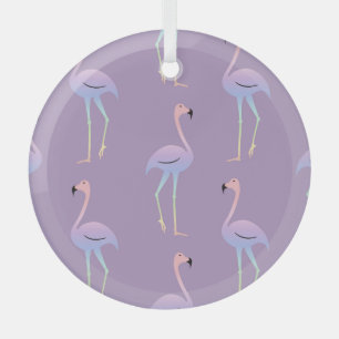 Flamingo Regenbogen: Farbige nahtlose Muster. Ornament Aus Glas