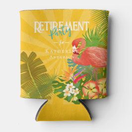 Flamingo Retirement Yellow Orange Cooler Dosenkühler