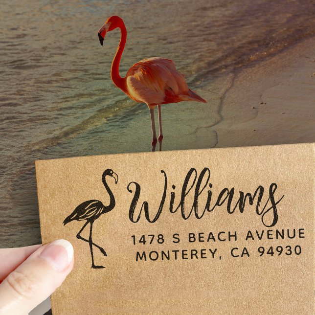 Flamingo Return Address Florida Gummistempel (Von Creator hochgeladen)