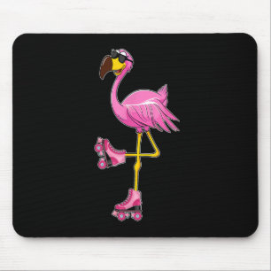 Flamingo Roller Skate - Funny Flamingo Lover Roll Mousepad