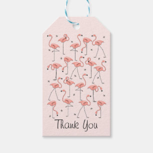 Flamingo-Rosa als Sie Geschenkumbauten Geschenkanhänger