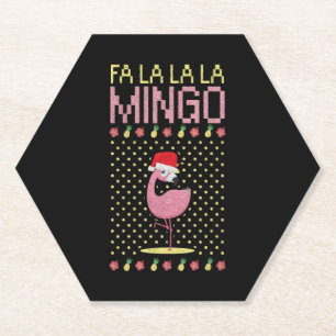 Flamingo rosa bestechen Weihnachten Untersetzer