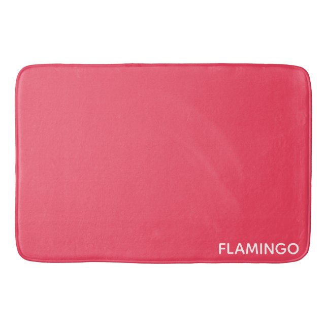 Flamingo rosa Farbname Badematte (Vorderseite)