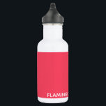 Flamingo rosa Farbname Edelstahlflasche<br><div class="desc">Flamingo rosa Farbname</div>