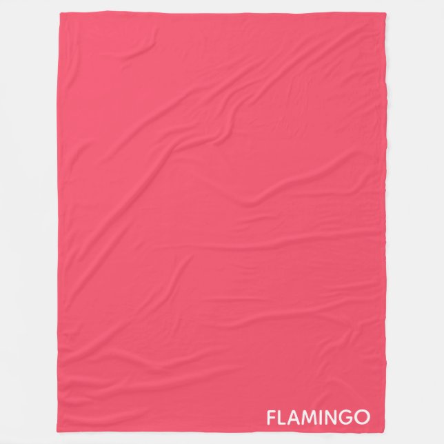 Flamingo rosa Farbname Fleecedecke (Vorderseite)
