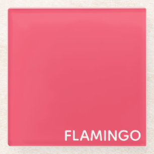Flamingo rosa Farbname Glasuntersetzer