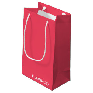 Flamingo rosa Farbname Kleine Geschenktüte