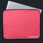 Flamingo rosa Farbname Laptopschutzhülle<br><div class="desc">Flamingo rosa Farbname</div>