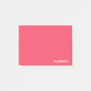 Flamingo-Rosa-Farbname Post-it Klebezettel